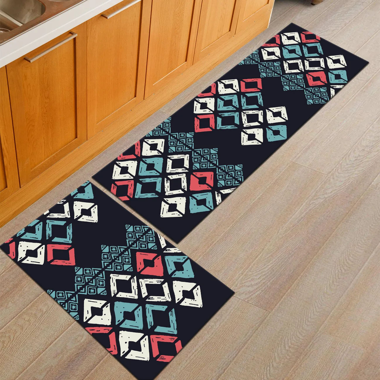 Zeegle геометрические коврики фланелевые коврики для гостиной спальни прикроватные коврики противоскользящие офисные кресла коврики кухонные коврики - Цвет: Geometric4