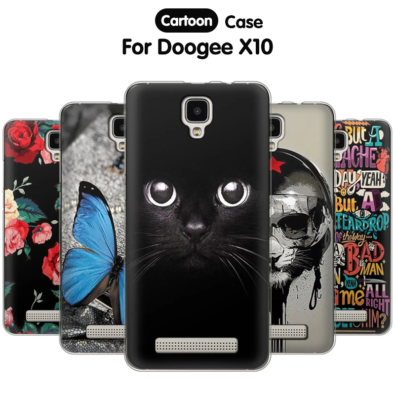 

EiiMoo Phone Case For Funda Doogee X10 Case Silicone Cute Cartoon Soft TPU Back Cover For Coque Doogee X10 Case For Doogee X 10