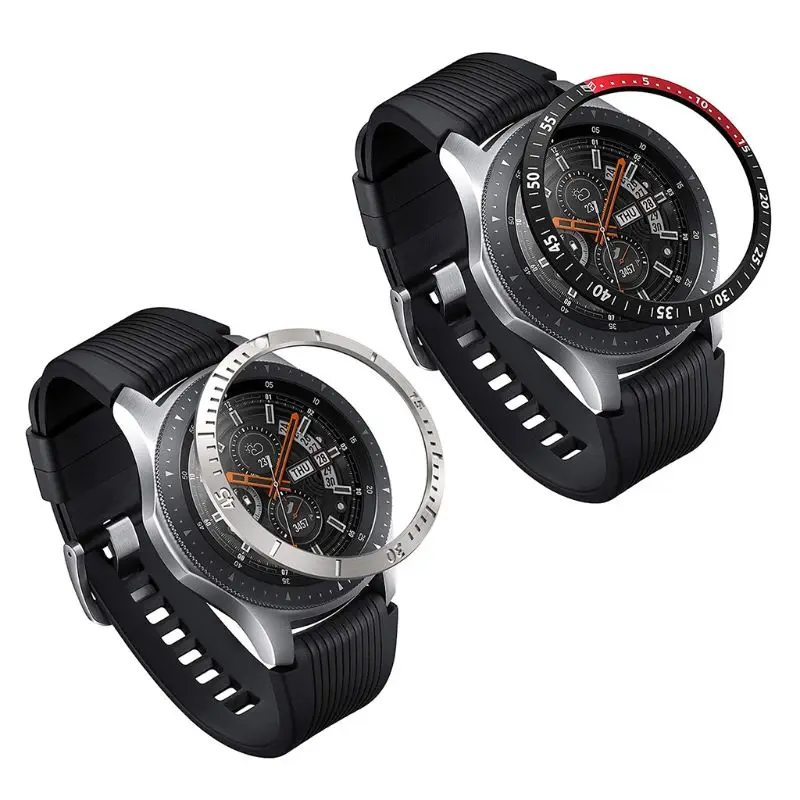Металлический ободок против царапин кольцо клеющаяся Крышка Замена для samsung Galaxy Watch 46 мм gear S3 Frontier и классические Смарт-часы