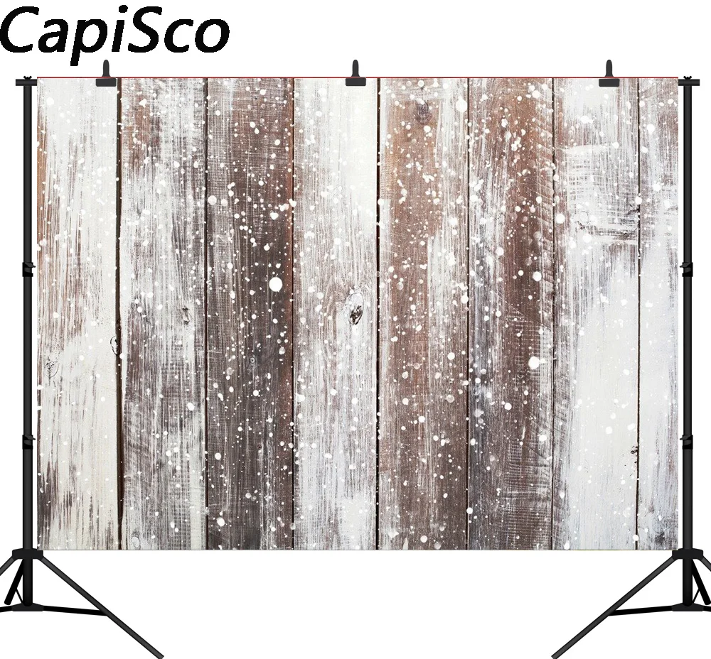 

Capisco photography background Christmas wood backdrop studio newborn backdrops snow sparkle backdrop