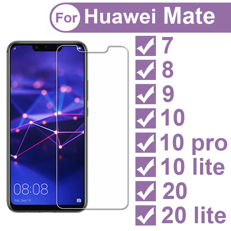 Защитное стекло для huawei mate 7 8 9 Защитная пленка для экрана 10 pro 20 lite защитная пленка huavei huawey закаленное стекло 2.5d