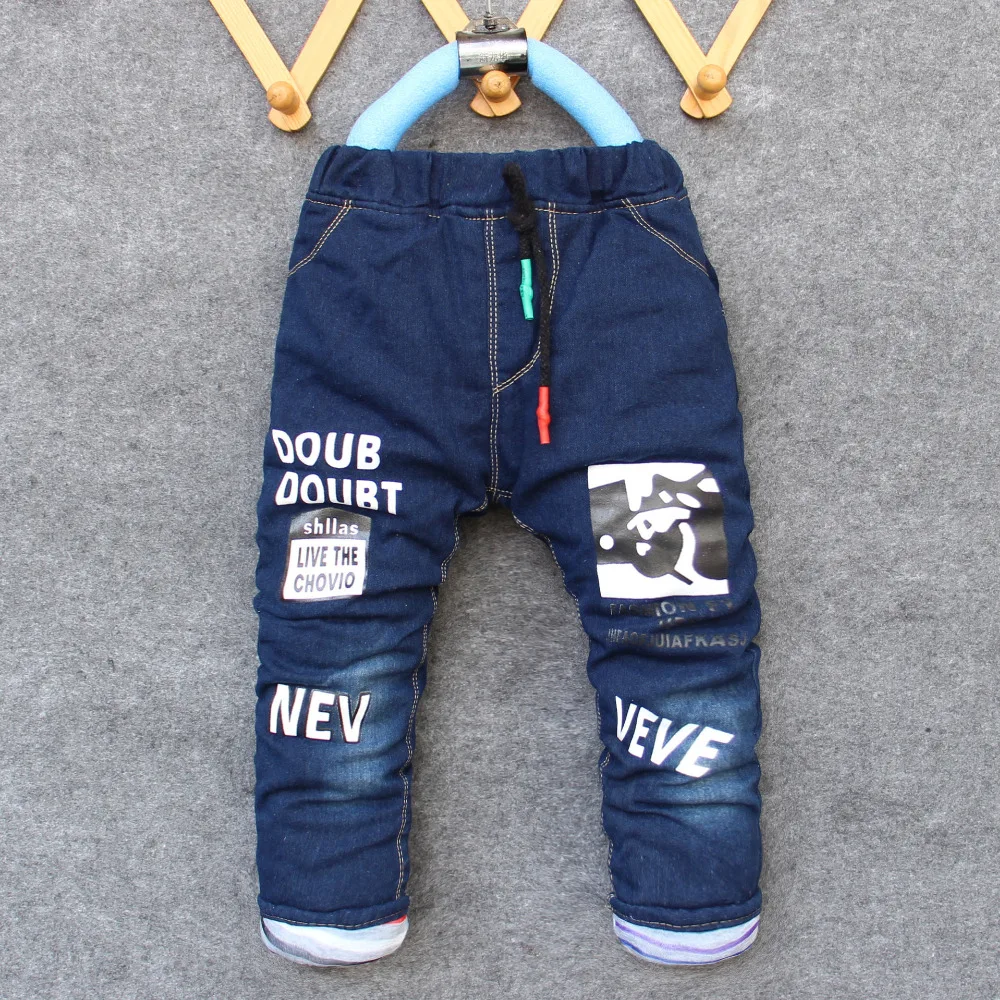Kids Jeans Long Pants baby Boys Girls Children jeans trousers Elastic Waist  Drawstring 2-6T Winter/ Autumn