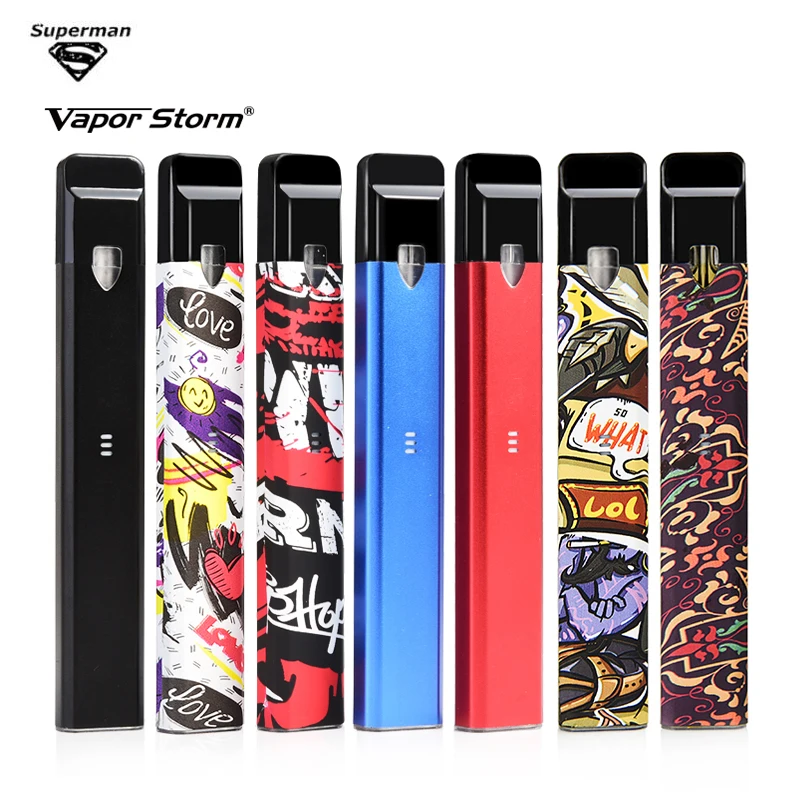 

Vapor Storm Vape Stalker Starte Kit Built-in 400mah Vaporesso Electronic Cigarette 1.8ml Tank Graffiti Color Box Mod Vaporizer