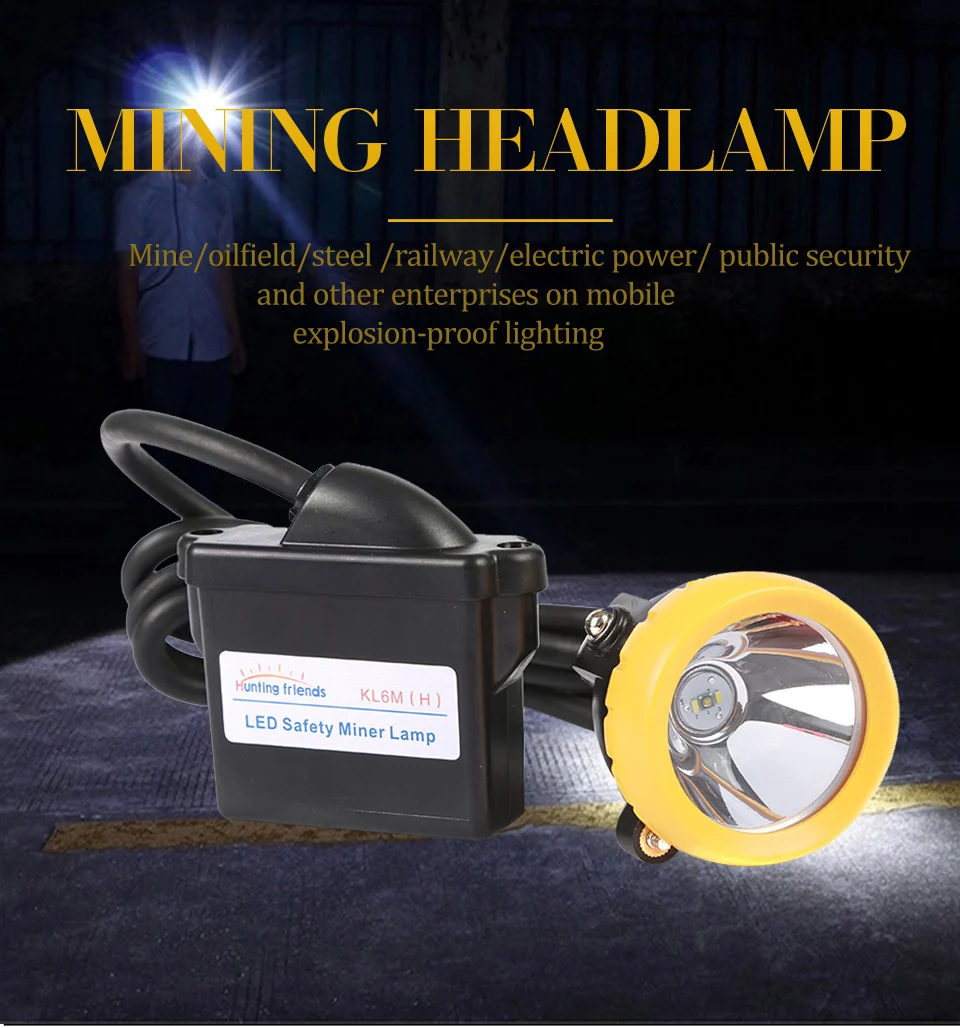 Conduziu a Lâmpada Bateria de Mineração Lâmpada de Tampão de Mineração Prova de Explosão 1 plus 2 10 Pcs e lotsafety Mineiro Kl6m h 18650 Farol Farol à Prova d' Água à 2 High Quality miner lamp