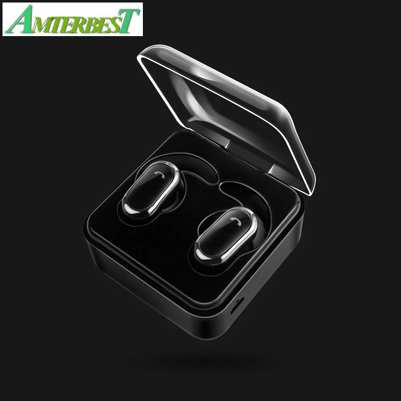 

AMTERBEST Portable Wireless Earbuds TWS Earphone WaterProof Bluetooth Headphone Stereo Headset with Charging Box Handsfree Calls