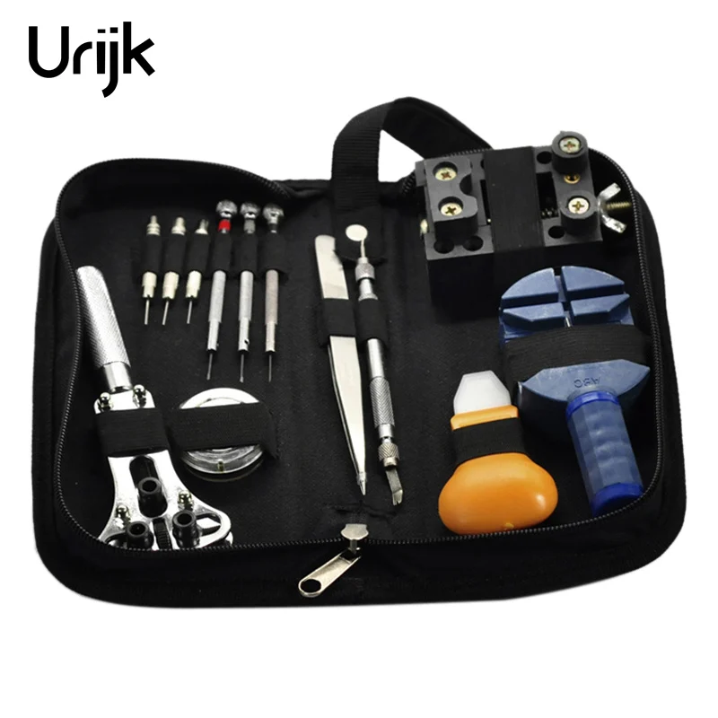 

Urijk Set Watch Repair Tools High-quality Portable Hand Tool Sets Multi-function Maintenance Tool Set Black Package Household