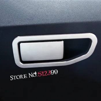 

Only fits for Left hand drive Interior Glove Storage Box Handle Cover Trim 2pcs Steel style Car Styling For Peugeot 5008 2017