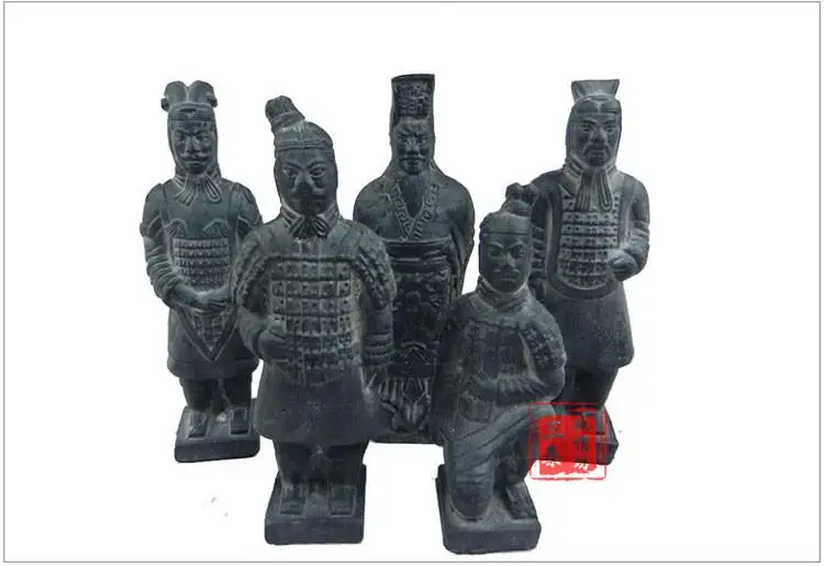 Set Of 9 Terracotta Warriors & Horse Clay China Xi-An Replica Awesome Home Decor