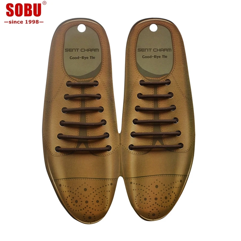 

No Tie Shoelaces Novelty Elastic Silicone Leather Shoe Laces For Men Women All Fit Strap Business Shoes T106