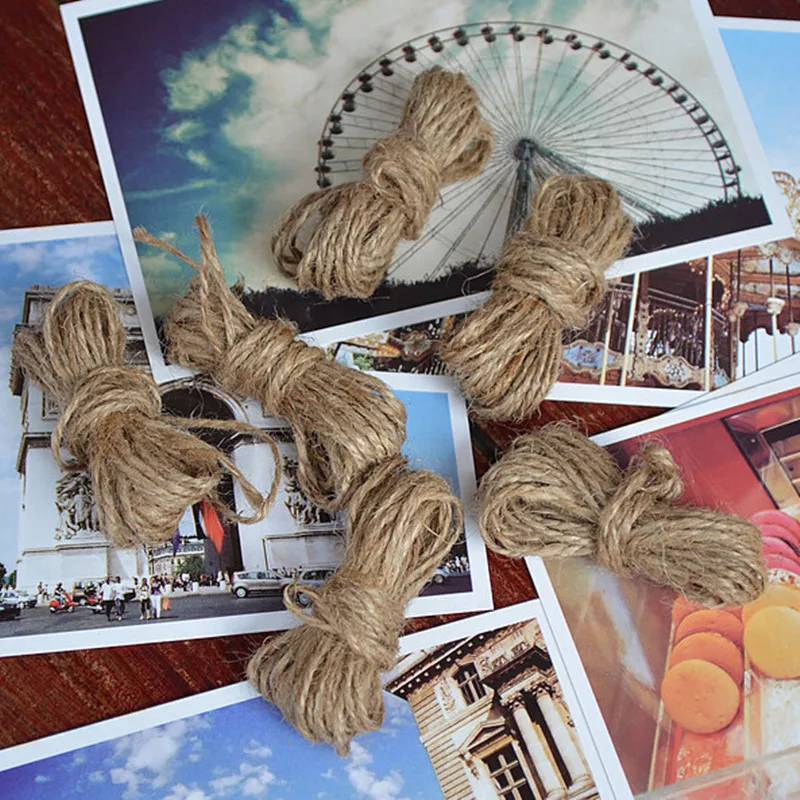 

10 Meters/Roll Natural Jute Twine Cord String DIY Decorative Handmade Accessory Hemp Jute Rope For Hang Tag Label Gift
