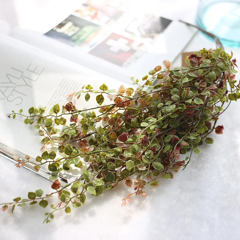 60CM Cheap Artificial Flower High Quality for Wedding Party Artificial Fake Leaf Gold Silver Leaves Long Rattan Party Home Decor 60CM Cheap Artificial Flower High Quality for Wedding Party Artificial Fake Leaf Gold Silver Leaves Long Rattan Party Home Decor