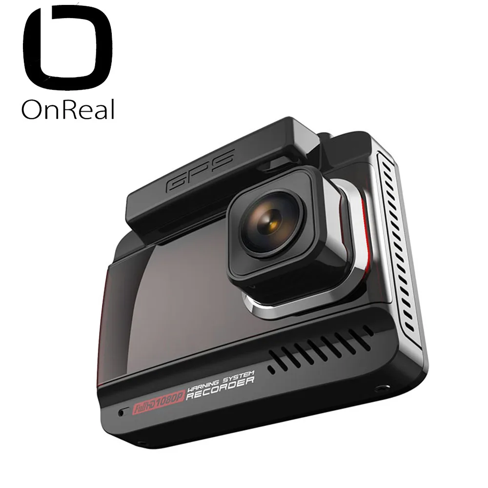 OnReal Dash Cam 3-in-1 Car DVR 3" IPS Russian Version Electronic Dog CarCam FHD dash cam with GPS Driving auto Recorder