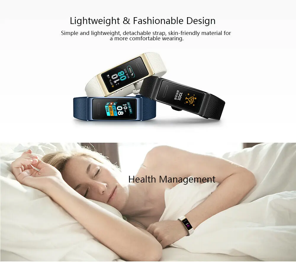 Huawei Band 3 Pro Смарт браслет 0 95 дюйма трекер плавание Водонепроницаемый Bluetooth фитнес