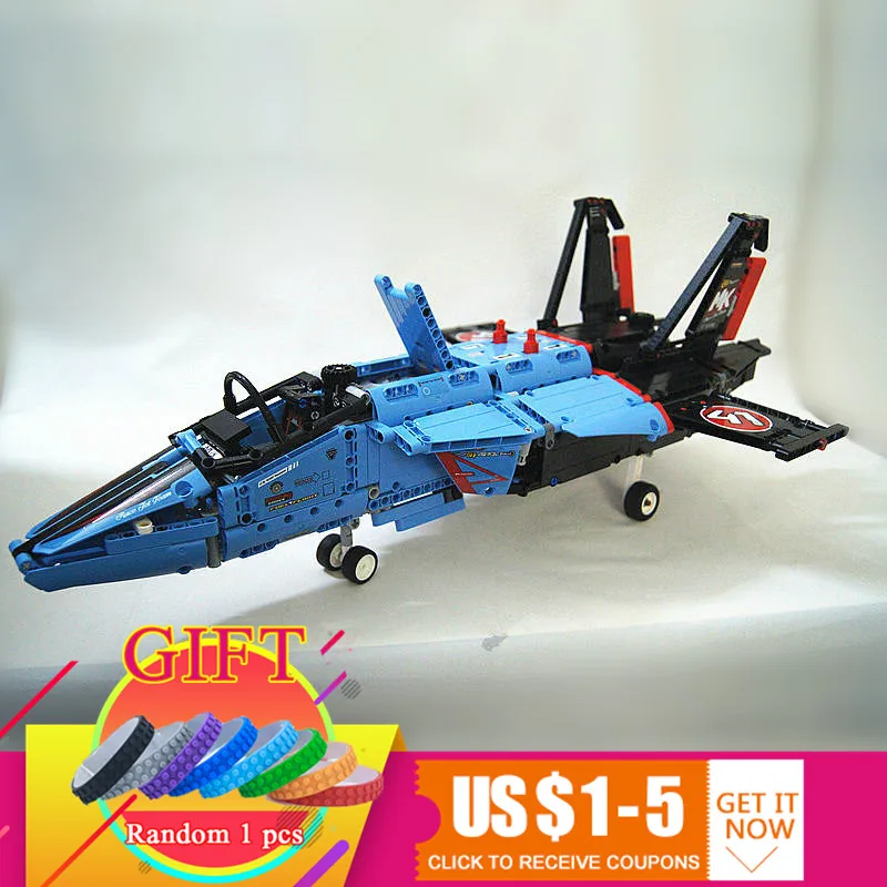

20031 1151pcs Technical Series The jet racing aircraft set Compatible with 42066 Model Building blocks Kits Brick Toys gift