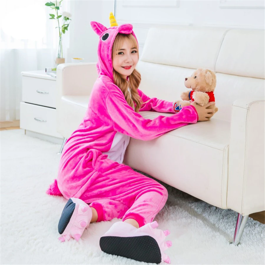 Аниме Красочные Радуга костюм единорога Onesize Косплэй пижамы животных нарядное