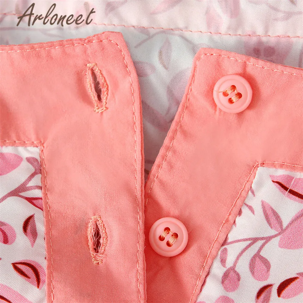 ARLONEET Clothes baby girl sleeveless T shirt floral loose shorts lace Backless ruffle Tops print shorts 2pcs girls outfits
