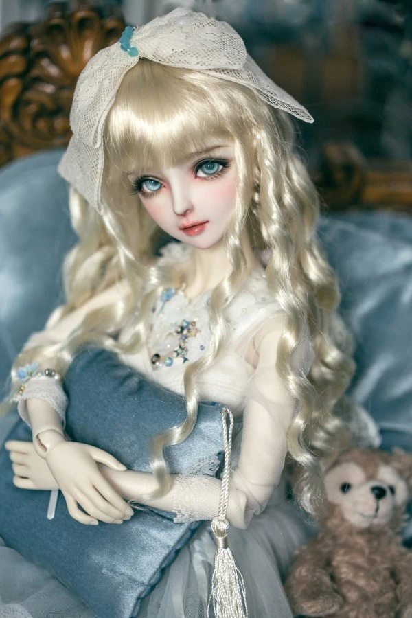 BJD кукла парики молоко Золотой Имитация мохер парики для 1/3 1/4 1/6 BJD DD SD MSD YOSD кукла длинные вьющиеся волосы, аксессуары для куклы