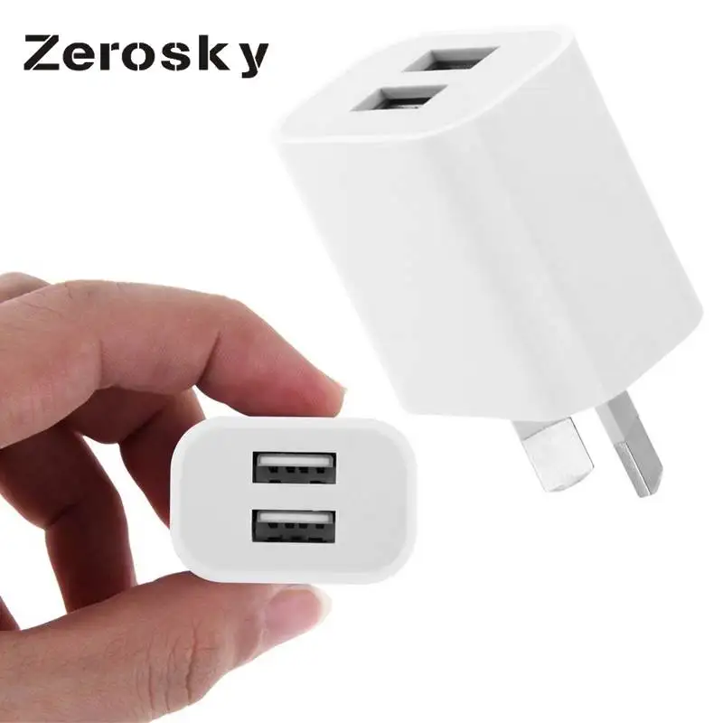 

Zerosky Dual Interface 5V 2A AU Plug USB Wall Charger Power Travel AC Adapter for iPhone 4/4S/5/5S/5C/6/6S/6 Plus/7/7plus