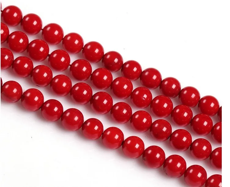 

Red Color Glass natural stone jewelry findings spacers loose beads round glass chunky necklace tassels earrings bracelet charms