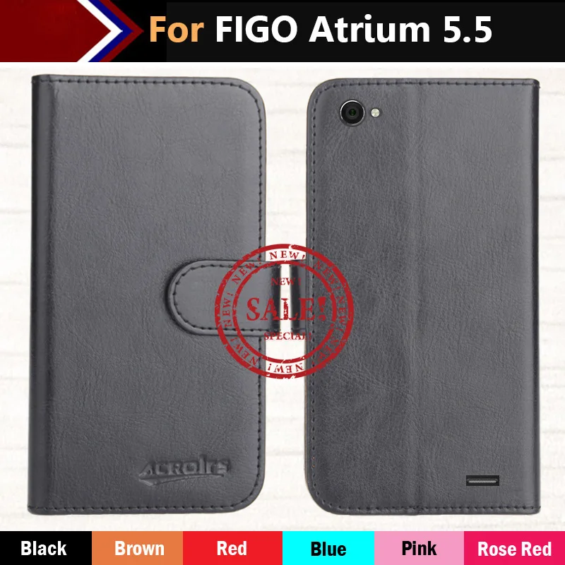 

Hot!!In Stock FIGO Atrium 5 5 Case 6 Colors Luxury Ultra-thin Leather Exclusive For FIGO Atrium 5 5 Phone Cover+Tracking