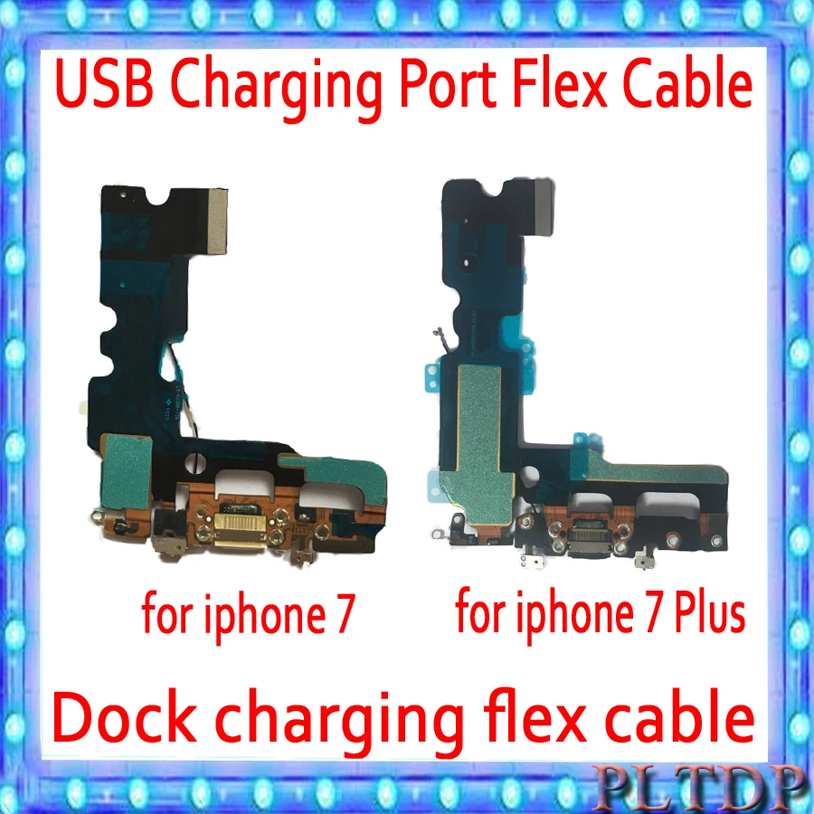 

High Quality Charging Flex Cable For iPhone 7 7Plus USB Charger Port Dock Connector With Mic Flex Cable
