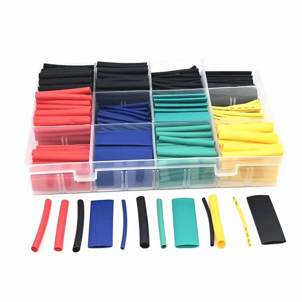 

164-530PCS Heat Shrink Tubing Insulation Shrinkable Tube Assortment Electronic Polyolefin Wire Cable Sleeve Kit