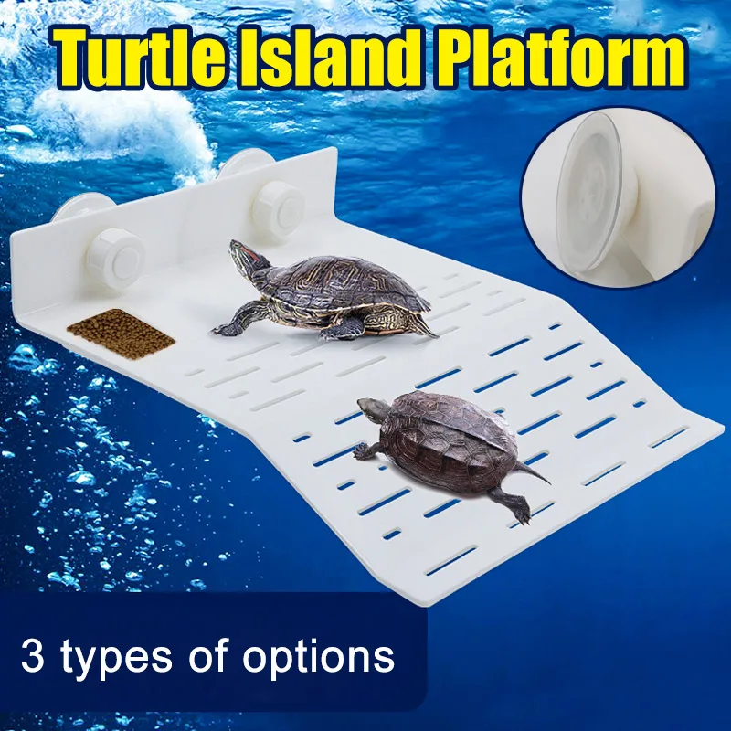 Newly Turtle Island Platform Aquarium Reptile Hollow Dock Floating Aquarium Decor