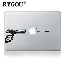 RYGOU для Macbook pro 1" персональный пистолет шаблон стикер для macbook Air Pro retina 13 15 дюймов ноутбук наклейка виниловая кожа Обложка