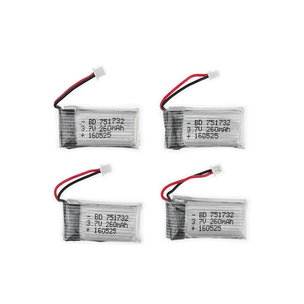 4 шт 3 7 V 260mAh Lipo батареи для JRC H20 RC Quadcopter drone запчасти | Игрушки и хобби