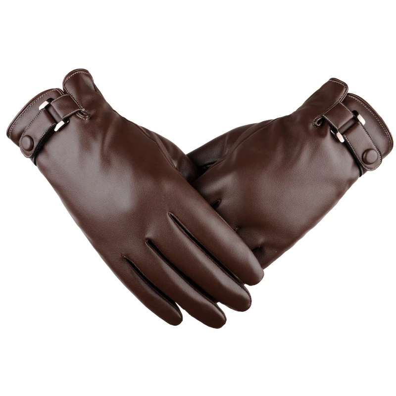 

New Solid Windproof Gloves Warm Autumn Winter Men Glove Comfortable Black/Brown Touching Screen Gloves Mittens for Male D1