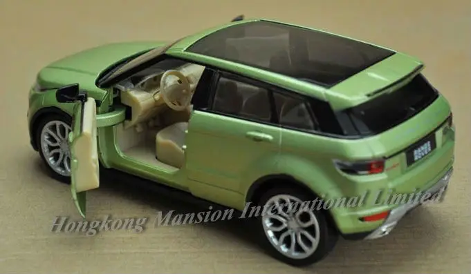 1:32 Масштаб литой металлический сплав роскошная модель автомобиля SUV для Range Rover Evoque Коллекционная модель автомобиля вытяжной звук и светильник