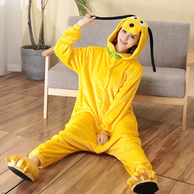 yellow dog pajamas for adult