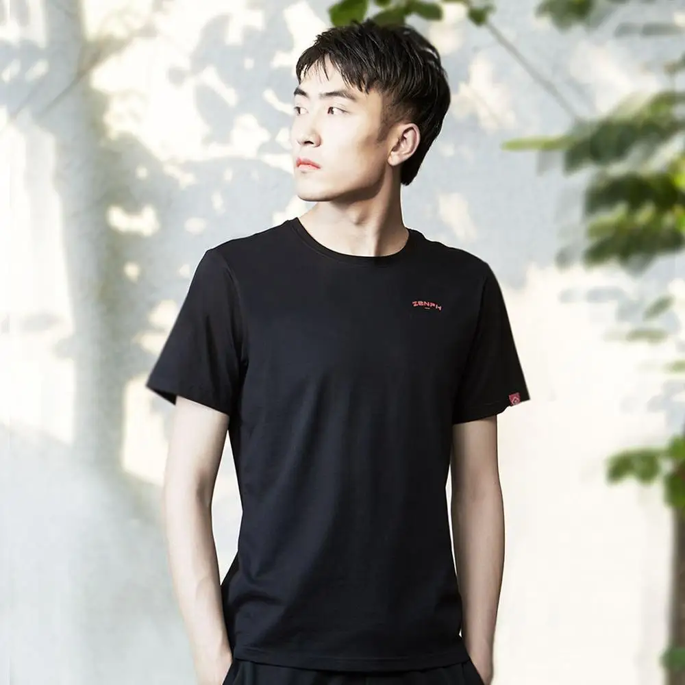 Xiaomi New Youpin ZENPH man хлопковая футболка шелковистая гладкая приятная для кожи дышащая Летняя мужская с коротким рукавом