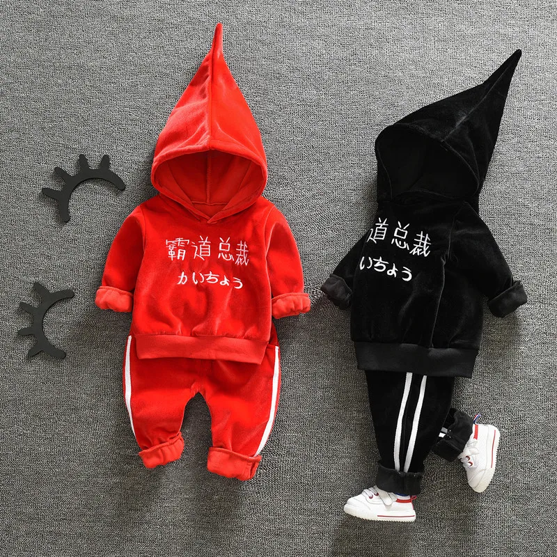 

Boys Winter thickening suit Two piece of velvet Boy's clothes 1-4 years old suit boy clothes toddler boy clothes kids clothes