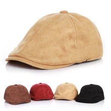 Береты в британском стиле, Детская кепка из имитации замши, берет, Кепка унисекс для детей, плоская кепка s, шляпы от солнца для девочек и мальчиков, Casquette