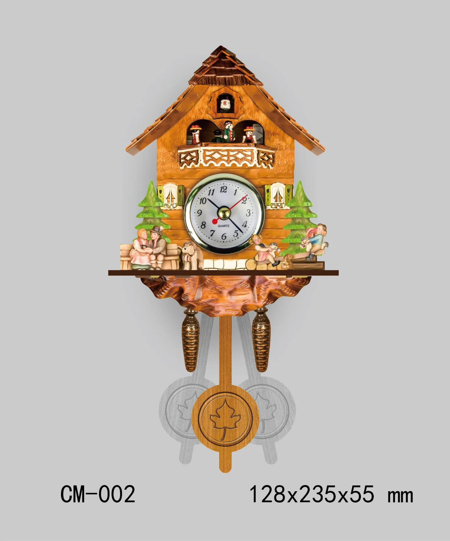 Cuckoo Wall Clock Originality Wood Quality European Style A Living Room Complex Ancient Wall Clock Diy Clock - Цвет: 002