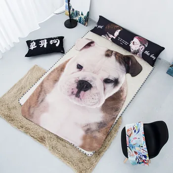 

Home Textiles Suitable 3D Pet Dog Printed Blanket Comforter Bed Cover Quilting Washable Summer Quilt for Children Kids Adults