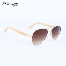 GREENBUY Aviator Sunglasses Women Brand Bamboo Sunglasses Gradient Brown 100 UV400 Glasses Multi Color Gold Frame