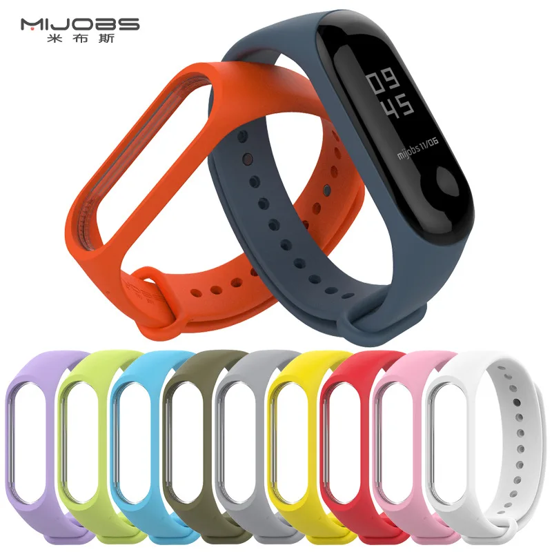 Mi jobs mi Band 3 4 ремешок силиконовый браслет band Smart для Xiaomi 3|Смарт-аксессуары| |