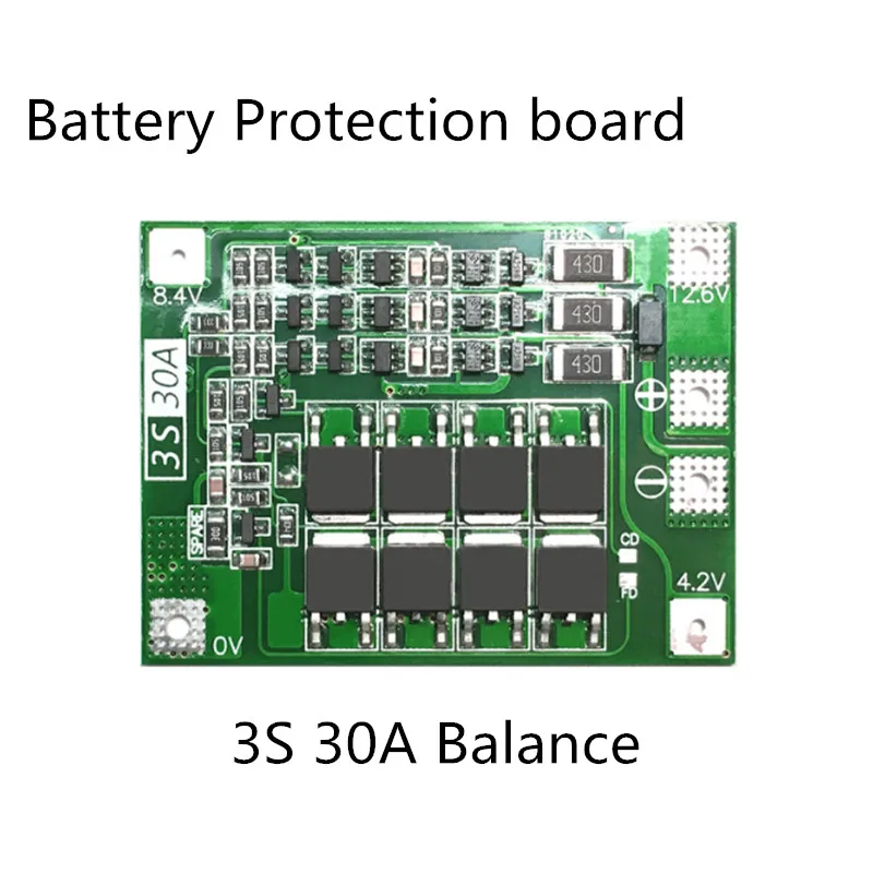 BMS 3S 8A/10A/15A/25A/30A/40A баланс литий-ионный аккумулятор Защитная плата