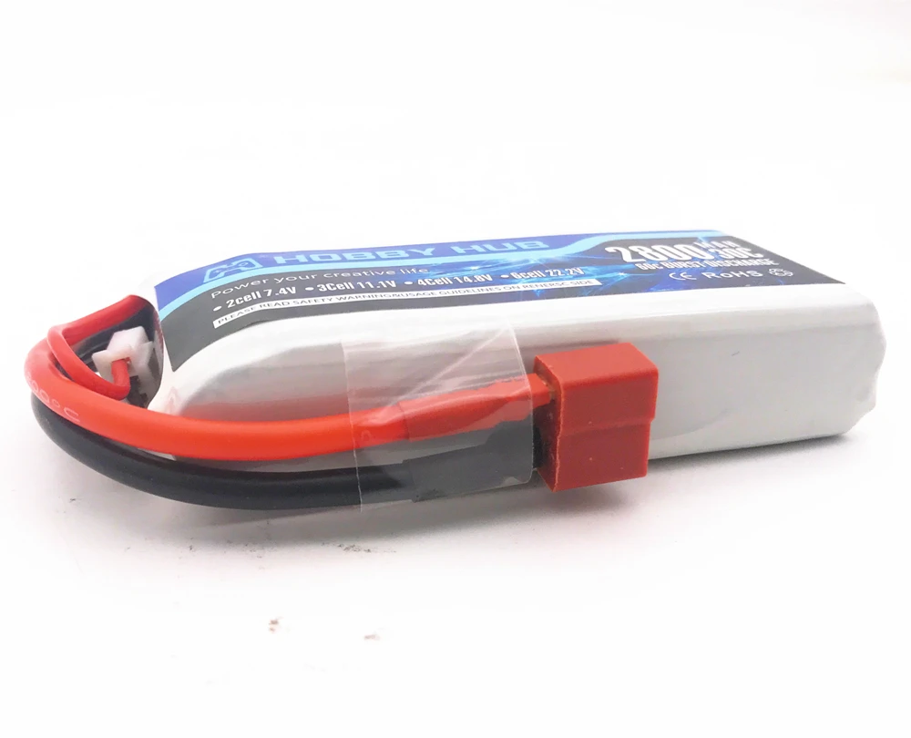 2 шт. Hobby Hub Lipo батарея 2s 7,4 V 2800mAh 30C Max 60C для Wltoys 12428 feiyue 03 Q39 Запчасти для обновления vs 2700mah