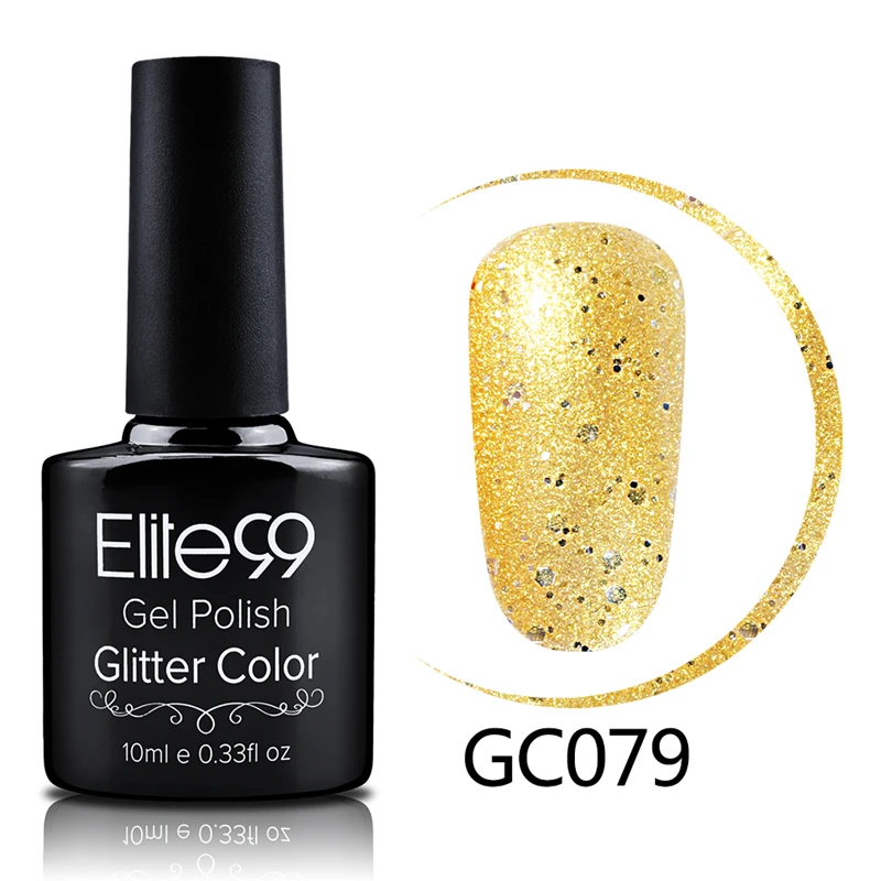 Elite99 10mlBling Блестящий Гель-лак для ногтей легкий замачиваемый Алмазный Гель-лак для ногтей отверждение Светодиодная лампа машина длительный лак для ногтей - Цвет: R-GC079
