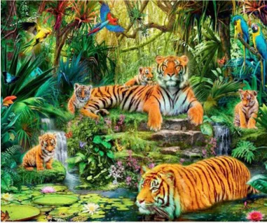 

5D diamond embroidery Animal Tiger Cross Stitch Diamond Embroidery Full diamond scenery full rhinestones Home Decor gift