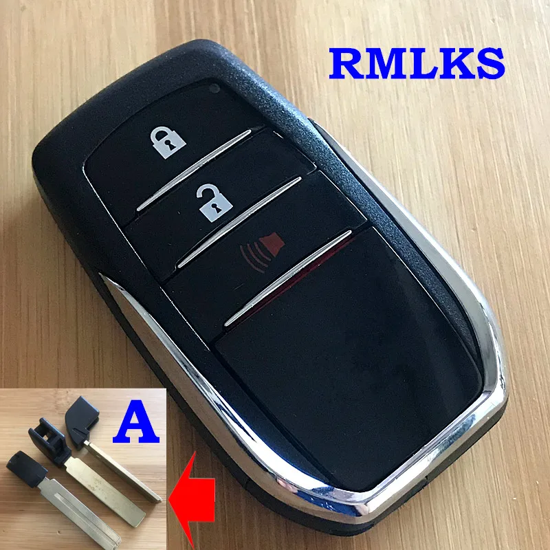 

3 Buttons Remote Key Fob Shell For Toyota Fortuner Prado Camry Rav4 Highlander Crown Smart Keyless Case Housing
