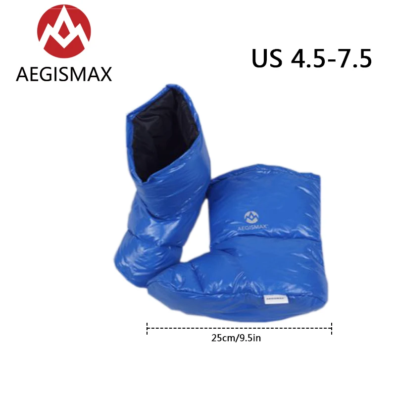Aegismax/спальный мешок; аксессуары; тапочки на утином пуху; ультралегкие тапочки для кемпинга; мягкие носки; унисекс; домашняя теплая обувь на пуху - Цвет: Blue  M