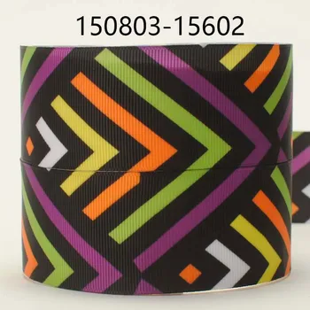 

NEW arrivals 50 yards 1/2"38mm dark color wave printed grosgrain ribbon halloween