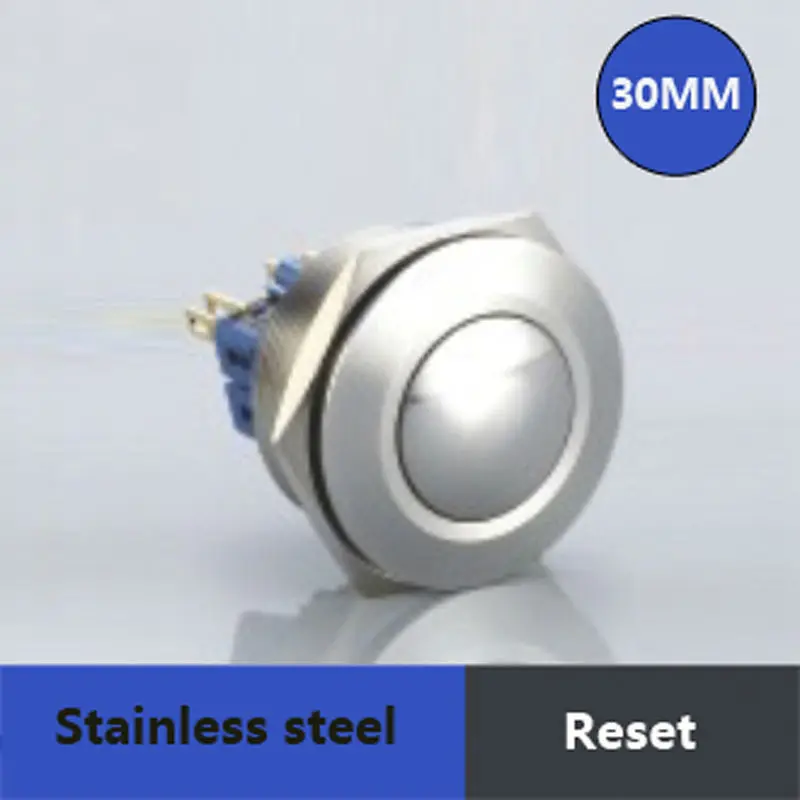 

5pcs packing 30mm 3 pin push button switch reset electrical switch manufacturing machine 5A 250V
