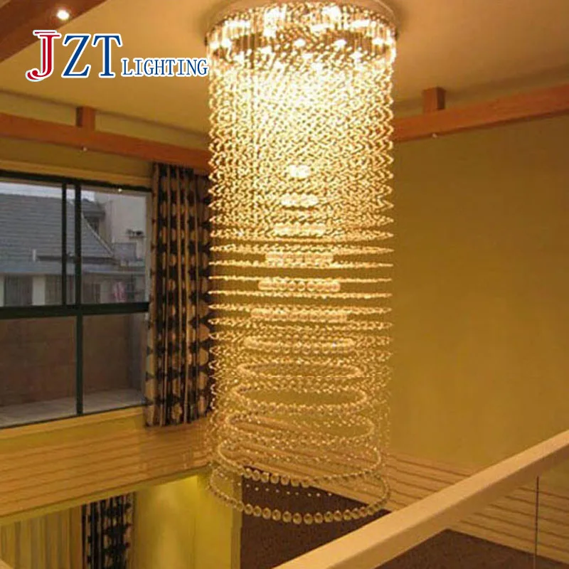 Z Modern Luxury K9 Crystal Chandeliers Villa Penthouse Living Room Staircase Crystal Lamp Project Lights Hotel Clubs lighting