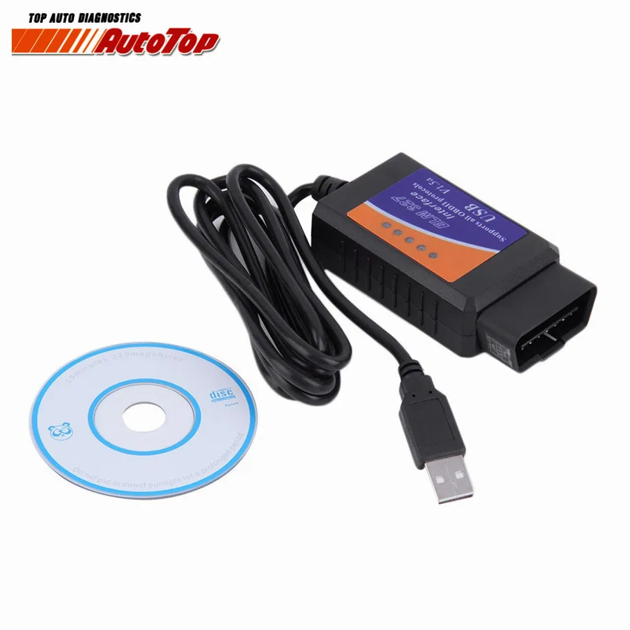 ELM327 USB OBD2 FTDI FT232RL чип OBD 2 сканер автомобильный для ПК EML 327 V1.5 ODB2 интерфейс диагностический инструмент ELM 327 USB V 1,5