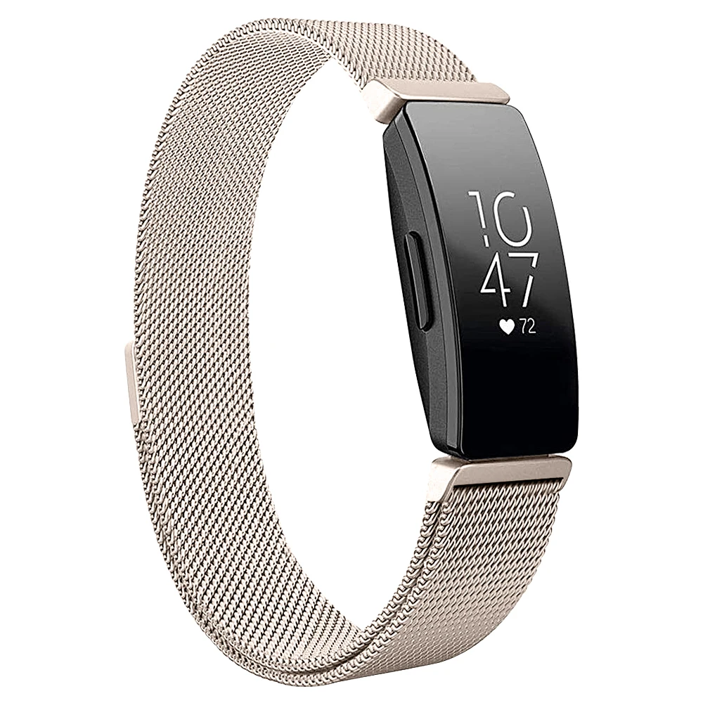 OULUCCI для Fitbit Inspire Hr ремешок из нержавеющей стали часов сетка петля Металлический